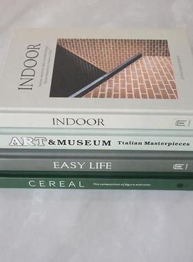 绿色系样板房装饰书可翻页仿真书样板间售楼处陈列摆场道具书