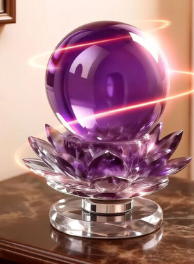 紫气东来好运连连水晶运珠摆件