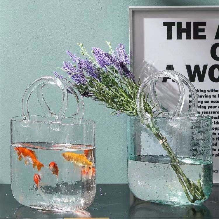 透明玻璃小型桌面鱼缸创意玻璃花瓶
