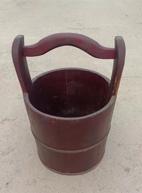 民俗老物件水桶木盆竹篮农耕文化村史馆复古怀旧展览摆件影视道具