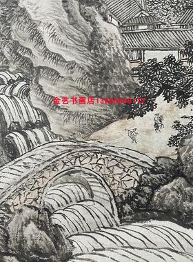 清+王翚+仙山楼阁图+四王工笔写意建筑山水画微喷装饰画学习画稿