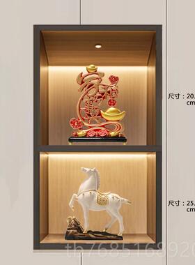 高档轻奢成玄关摆件家居客厅办公室到功招马财装饰店铺乔迁开马业
