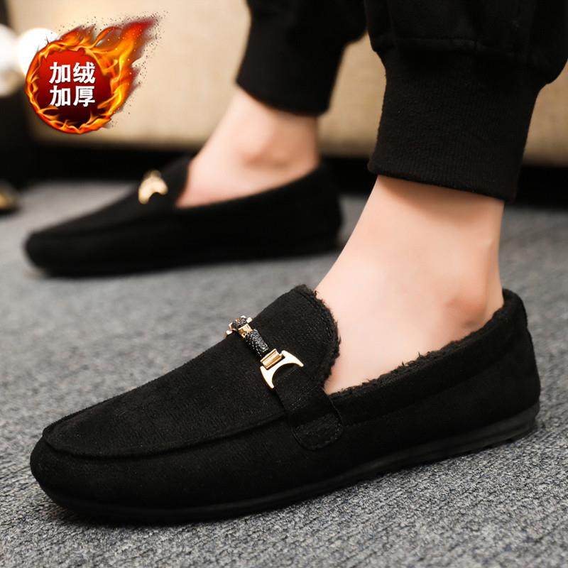 正品高货冬季新款棉鞋男豆豆鞋男冬季加绒保暖潮流软底驾车鞋一脚,淘宝优惠券,粉丝福利购,淘宝优惠卷