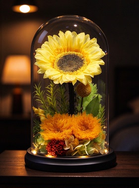 向日葵永生花礼盒教师节礼物