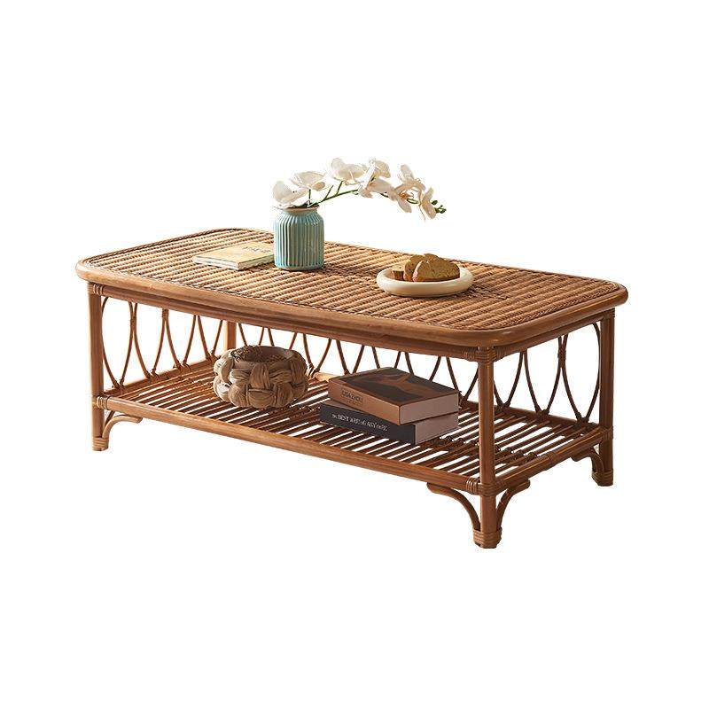 姹寂风复古手工藤编茶几家用客厅小户型中古长方形藤小茶桌带储物,淘宝优惠券,粉丝福利购,淘宝优惠卷