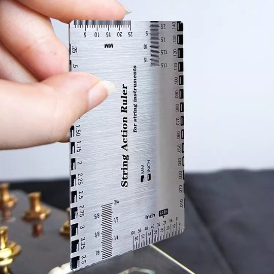 【限购一件】吉他弦距测量卡尺不锈钢电木古典贝斯调弦卡尺子工具