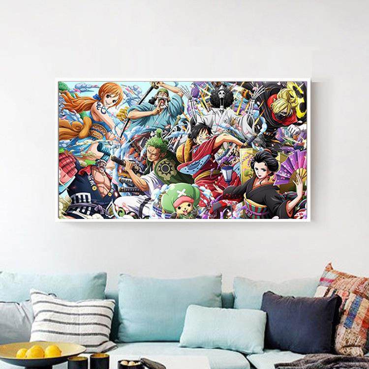 海贼王全家福钻石画2024新款卡通男孩客厅卧室手工贴钻十字绣满钻,淘宝优惠券,粉丝福利购,淘宝优惠卷