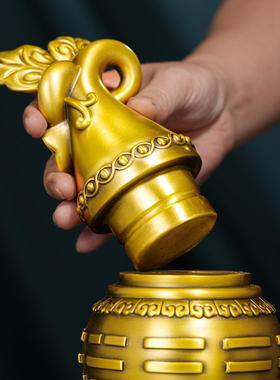 全铜葫芦摆件大号九龟天医福禄黄铜开 口空心办公室装饰招财工艺