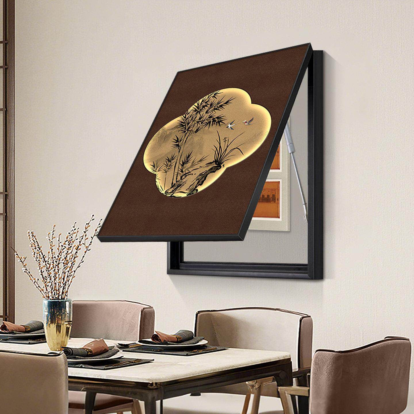 中古风竖款电表箱装饰画 画竹子新中式电闸配电箱遮挡挂画 画宋代,淘宝优惠券,粉丝福利购,淘宝优惠卷