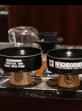 潮牌实木底座托盘客厅玄关小物件钥匙盘仿瓷收纳盘储物碗潮流摆件