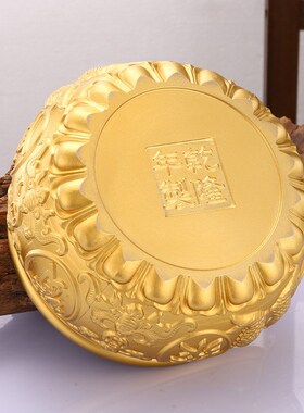 实心铜聚宝盆摆件铜盆铜碗聚宝盆米缸家居客厅店铺开业礼品八福盆