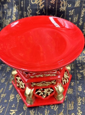 实木果盘道家法会家用高档果盘道冠供坛实木果盘唐式贡盘实木贴金