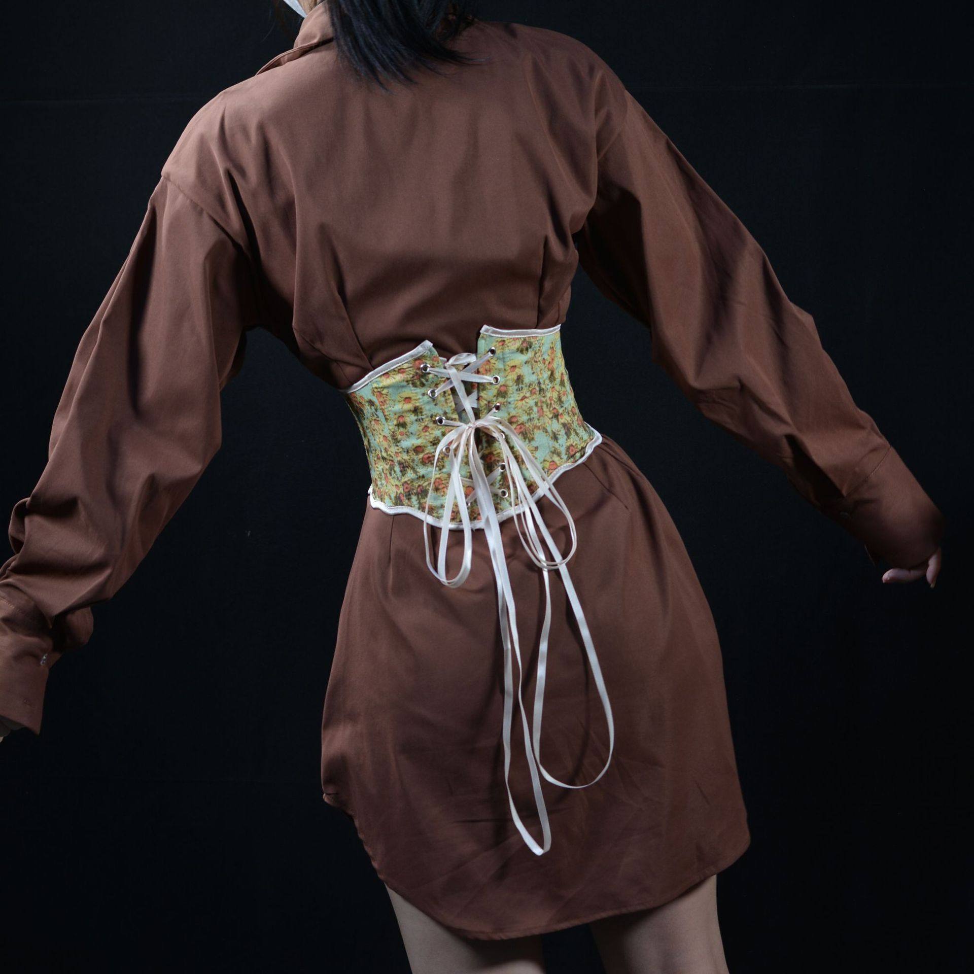 230短款4扣22cm小碎花迷你向日葵上下两面穿腰夹后绑带定型腰封,淘宝优惠券,粉丝福利购,淘宝优惠卷