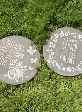 美式户外别墅草坪垫脚石脚踏石原话庭院L装饰摆件美式园艺装饰