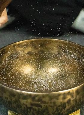 手工颂钵尼泊尔钵音碗铜钵铜磬乔迁新居礼物收藏客厅玄关禅房摆件