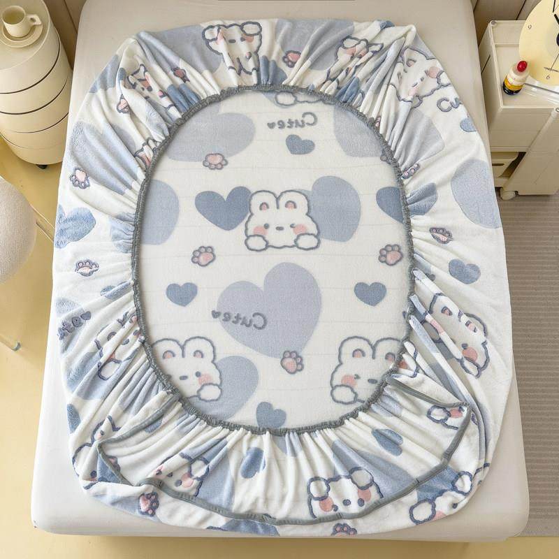 加厚雪花绒床笠单件秋冬保暖席防滑床垫保护套法兰绒床罩三件套,淘宝优惠券,粉丝福利购,淘宝优惠卷