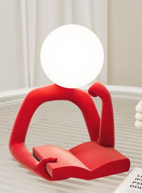 抽象艺术台灯摆件桌面轻奢高档创意小夜灯卧室床头装饰气氛灯现代