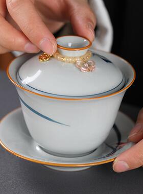 茶壶小提溜盖碗链子吊坠壶茶道配件壶盖绳装饰品挂绳文玩手串串珠