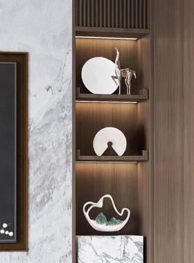 新中式轻奢高端摆件家居软装客厅办公室茶室博古架书房书柜装饰品