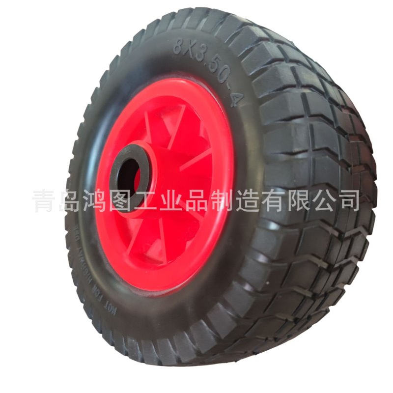 【厂家供应】8英寸 8*3.50-4PU发泡轮子 手推车货仓车脚轮 - 图2