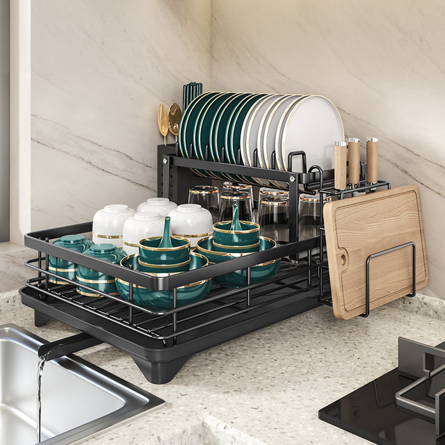 Kitchen tidy up in one step!! Multi-function bowl rack