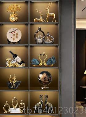 高档新式办公书房摆件高柜档高级感客中厅酒装饰品展示柜室博古架