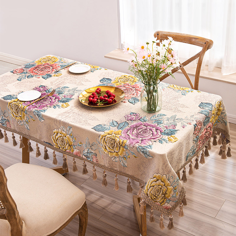 精选欧式餐桌垫高档奢华高级提花桌布台布布艺西餐桌台布餐厅高端,淘宝优惠券,粉丝福利购,淘宝优惠卷