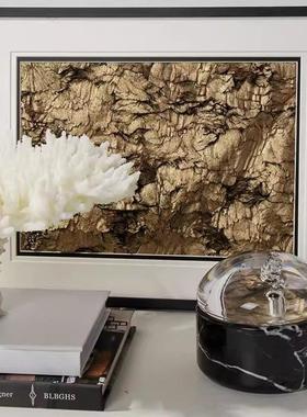 轻奢样板间床头柜彷真珊瑚书柜书架装饰品客厅装饰画 画香薰组合