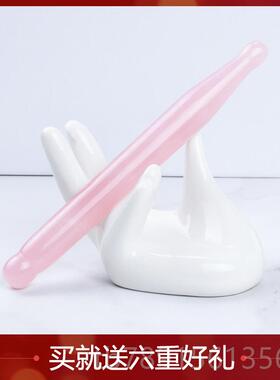 高档粉晶擀玉石按摩棒 经络保健拨器材 美容点穴笔 部面筋筋棒