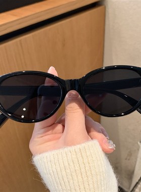 韩版新款猫眼复h古红色墨镜女百搭潮夏季防晒遮阳防紫外线太阳眼