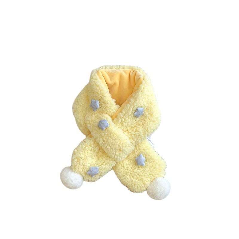 星星儿童围巾冬季柔软毛毛宝宝围B脖可爱保暖加厚男女童防风脖套,淘宝优惠券,粉丝福利购,淘宝优惠卷