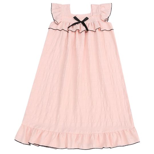 Girls nightgown 2024 new summer pajamas thin section big children girls children princess Q main style suspender skirt home