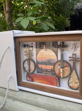 杭州特产文创西湖摆件特色中国风古风纪念品送老外领导.高档小礼