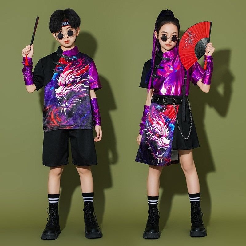 六一儿童演出服嘻哈街舞中国风爵士舞表演服架子鼓男女童帅气国潮,淘宝优惠券,粉丝福利购,淘宝优惠卷