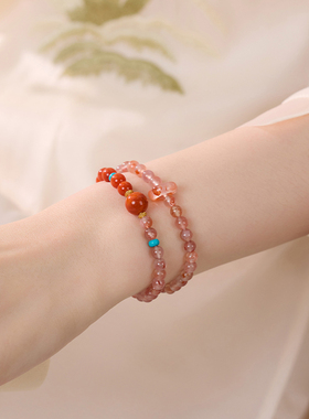 保山南红玛瑙手串招财转运送女友