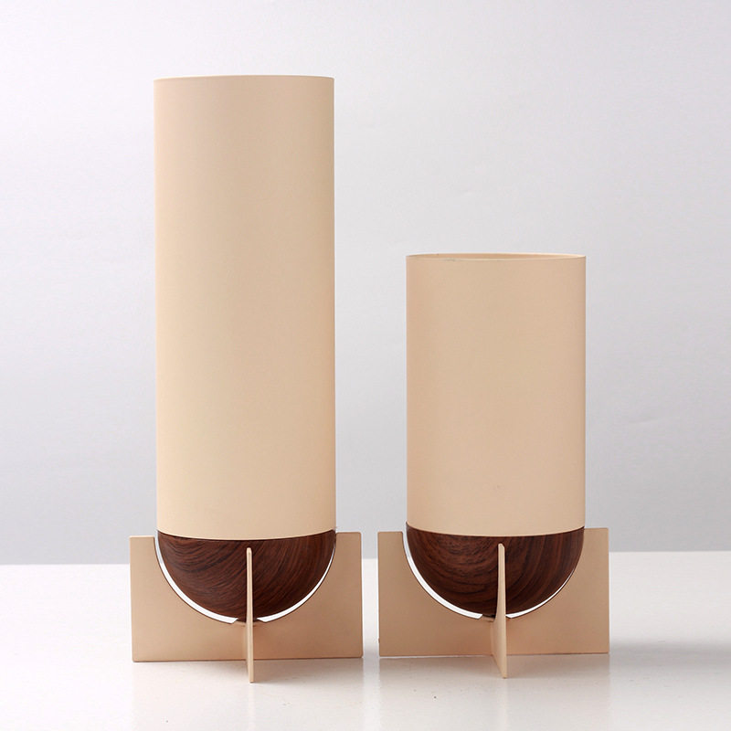 创意设计样板房摆件北欧风格金属圆筒花器样板间小众艺术饰品花瓶,淘宝优惠券,粉丝福利购,淘宝优惠卷