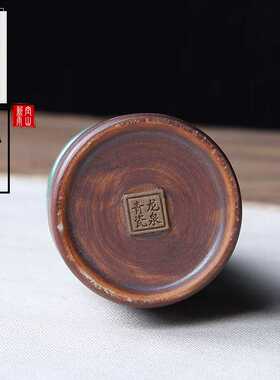 直销 龙泉青瓷中式创意陶瓷家居摆件 简约日式长款花器花瓶