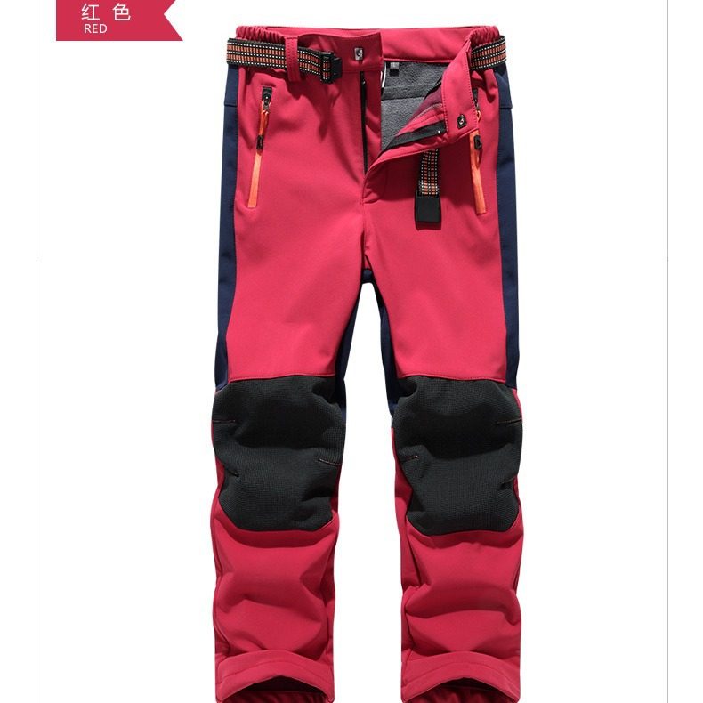 儿童户外防风防水加绒冲锋裤 小中大童抓绒防风防雨防水软壳裤,淘宝优惠券,粉丝福利购,淘宝优惠卷