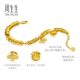 Zhou Shengsheng Huayu Ancient Method Gold Foot Gold Five Emperors Copper Coin Trash Gold Ping'an Fu Lock Bracelet 95943B Price