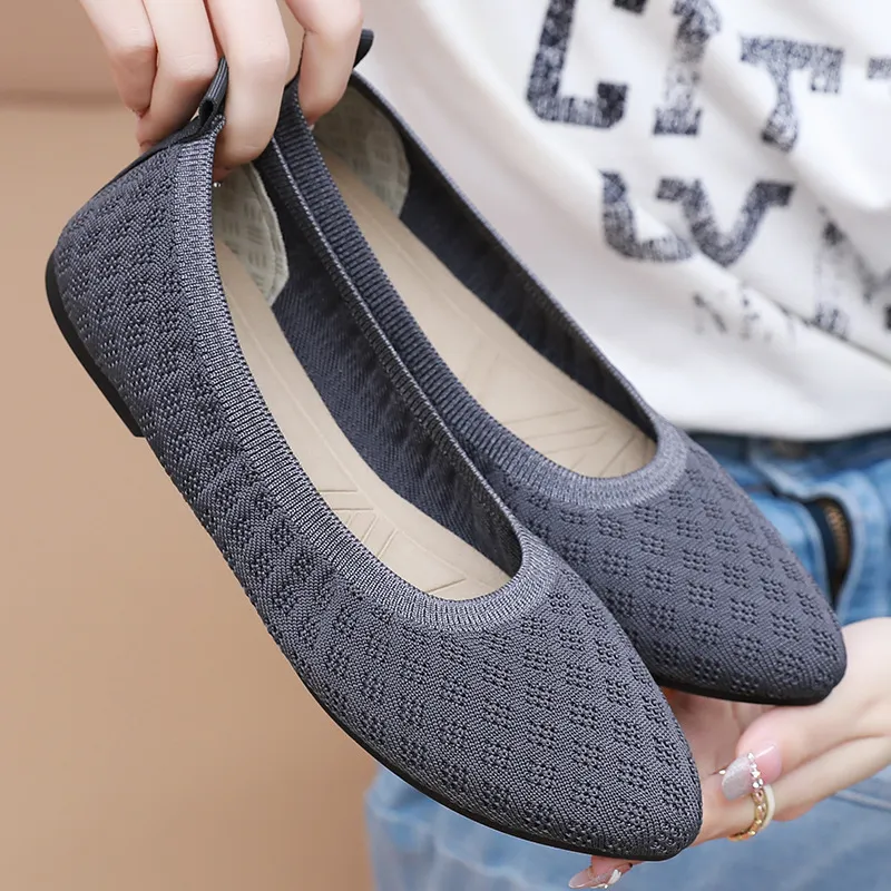 鞋子女鞋百搭休闲鞋浅口透气飞织鞋一脚蹬懒人鞋时尚不累脚豆豆鞋,淘宝优惠券,粉丝福利购,淘宝优惠卷