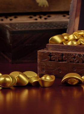 金元宝摆件实心仿真招财桌面摆设树脂家居装饰品客厅办公室礼物