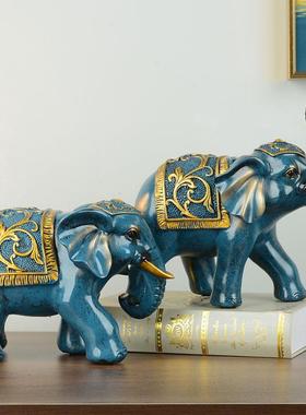 客厅办公室招财大象摆件欧式轻奢高档电视柜酒柜玄关吉象家居饰品