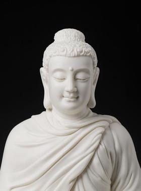 戴玉堂陶瓷释迦牟尼佛像如来佛祖省级大师林建平艺术收藏客厅摆件