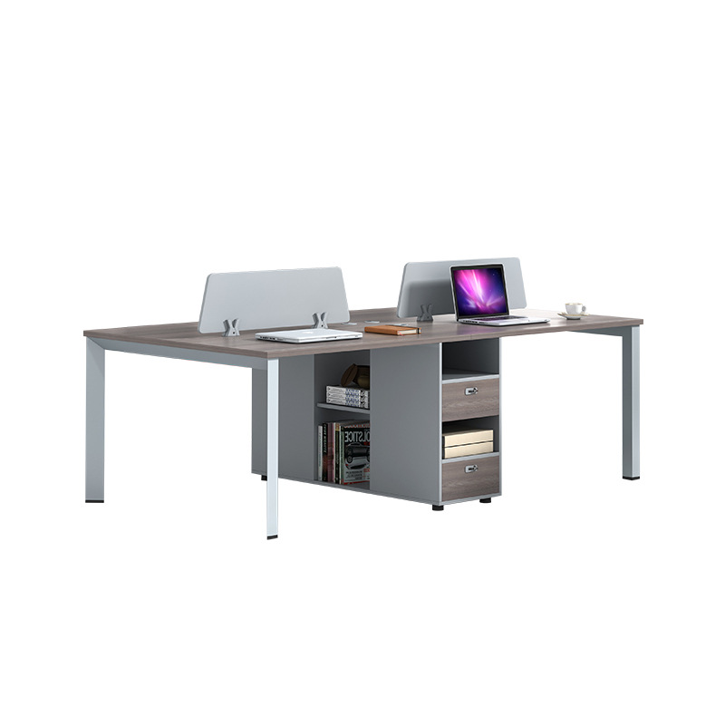 四人办公桌 职员 对向卡位 简约屏风隔断电脑桌 办公室钢架卡位 - 图3