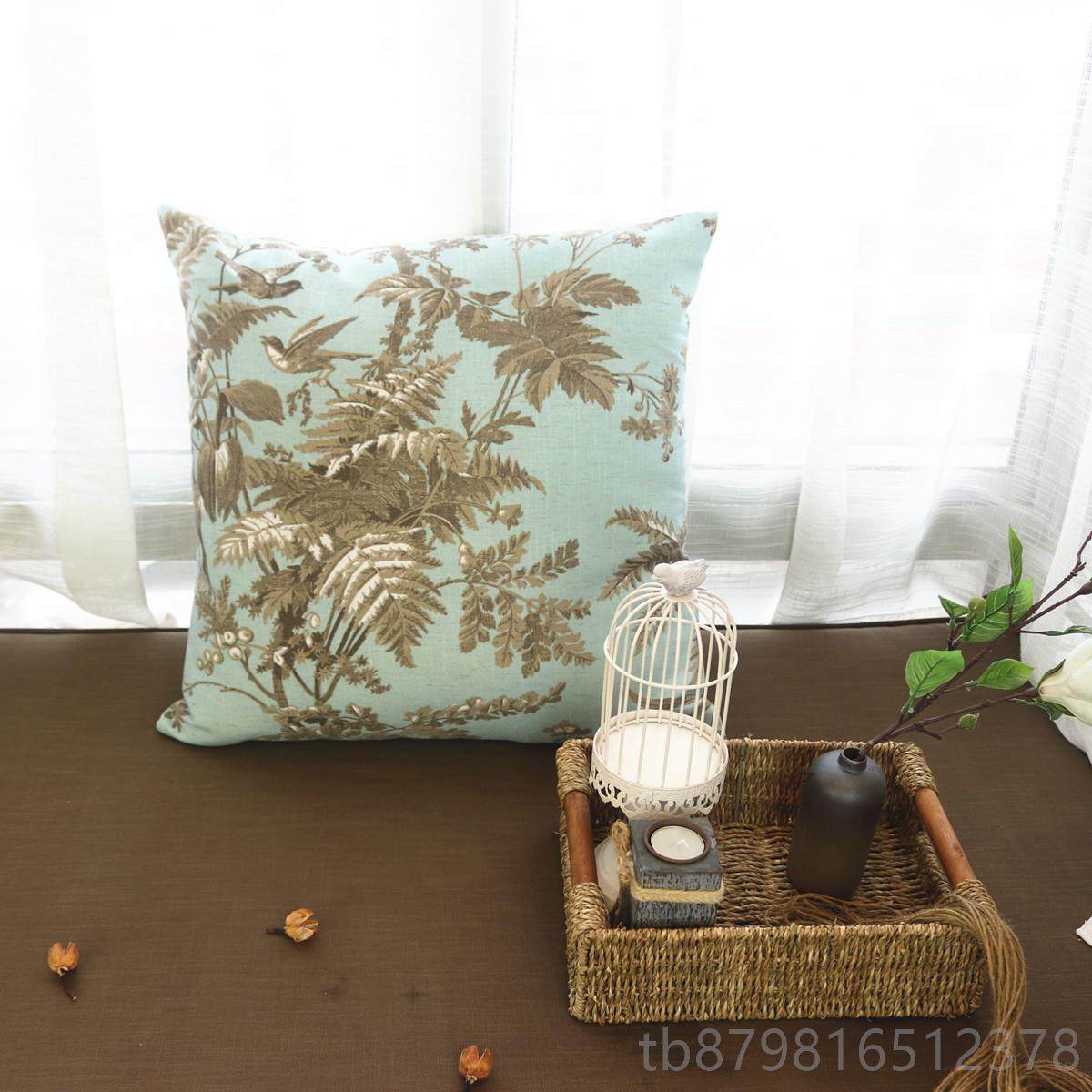 高档美式乡村田园格飘窗抱枕靠垫沙发床头午睡靠学风生枕含芯包邮,淘宝优惠券,粉丝福利购,淘宝优惠卷