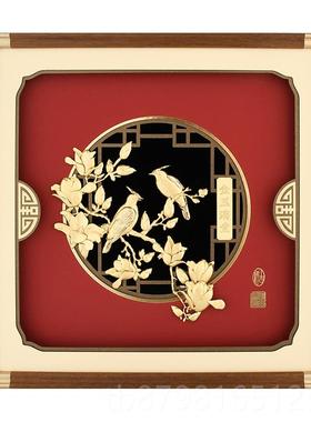 高档爱斯一帆风顺金箔摆件开桌克面工艺品客厅电视柜装办公室饰业
