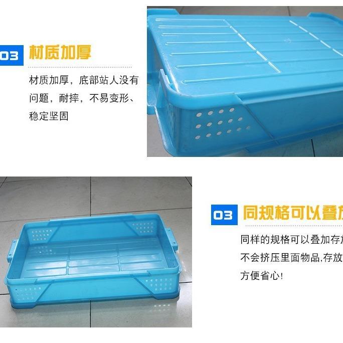 上海现货标准食品级塑料周转箱面包饼干箱量大优惠 - 图0