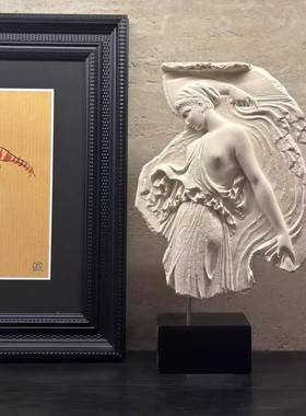 法式中古风维纳斯人物雕塑砂岩复古艺术摆件客厅茶几软装饰品