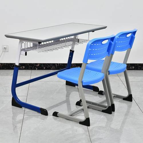 单人学习写字桌托管辅导培训班学校中小学生可升降课桌椅厂家 - 图1
