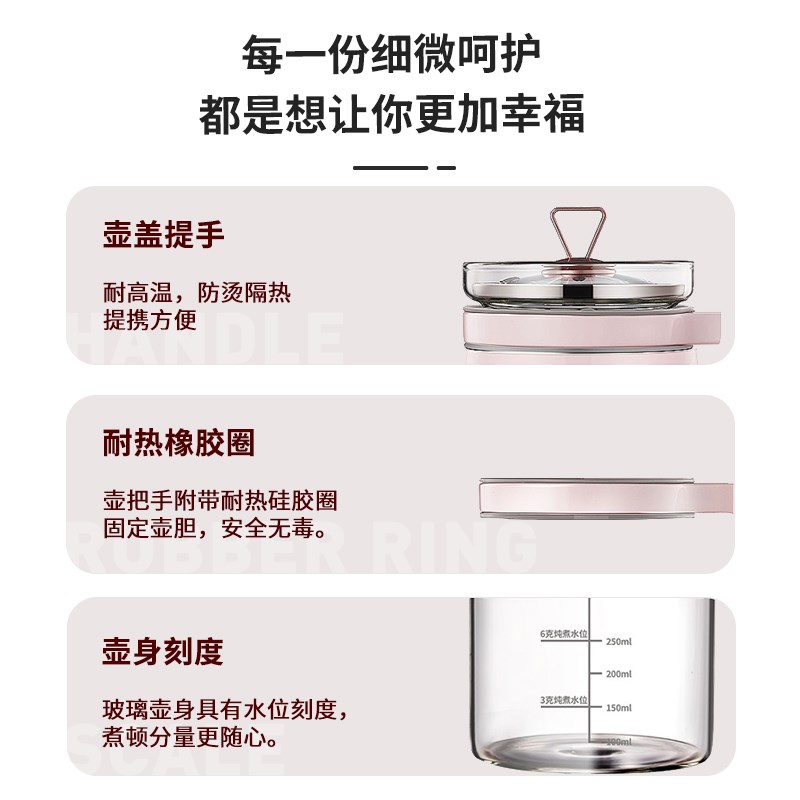 燕窝专用炖盅玻璃单人隔水电炖锅家用迷你鱼胶花胶小桃养生壶花茶 - 图0